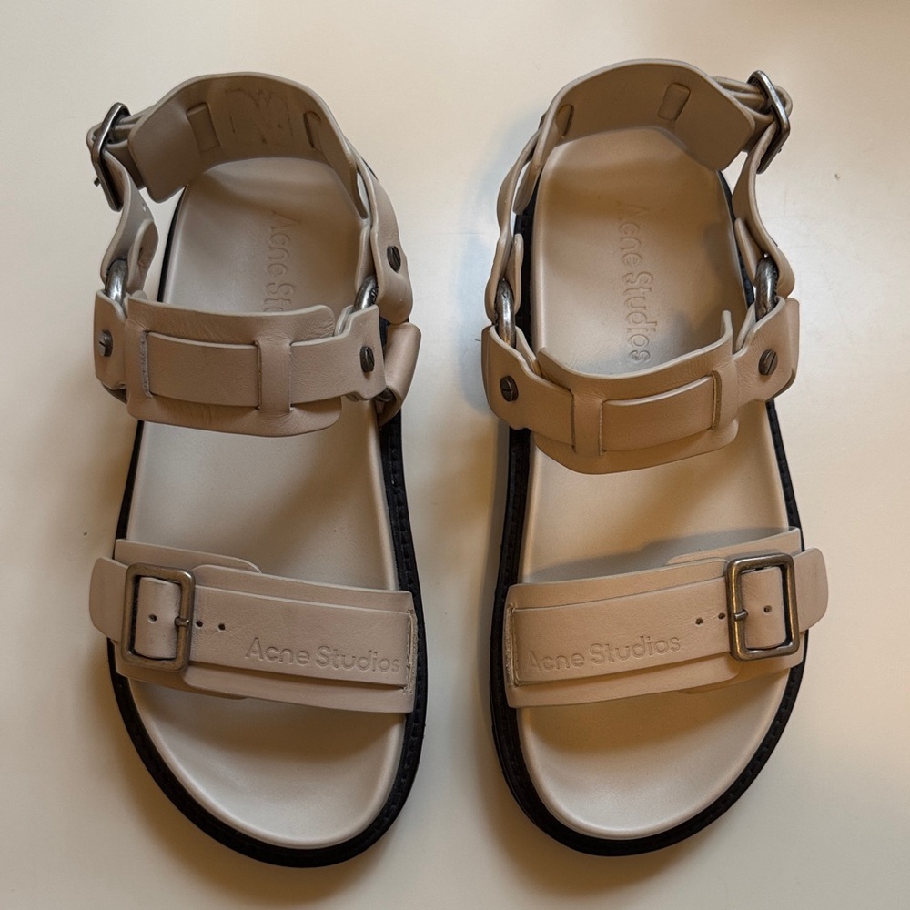 Acne Studios Balius Harness Sandal in Creme in Size 38 * BRAND NEW - Picture 11 of 12